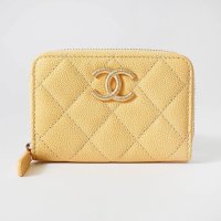 CHANEL/シャネル CHANEL コインケース キャビアスキン ZIP COIN PURSE CHANEL COIN CASE YELLOW/508280292
