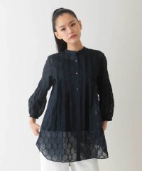 HIROKO BIS/ドットシアータックロングシャツ /洗える/508280522