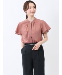 m.f.editorial/エムエフエディトリアル m.f.editorial バンドカラー フレアスリーブ 比翼ブラウス/508280722