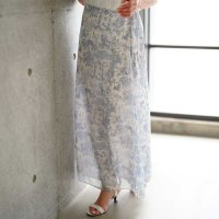 Sawa a la mode/サワアラモード Sawa a la mode 気品漂うランドスケープ柄シアースカート/508281030