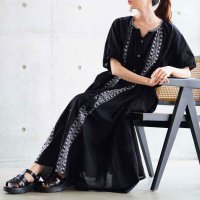 Sawa a la mode/サワアラモード Sawa a la mode 自然を感じるエスニック刺繍のインド綿ワンピース/508281036