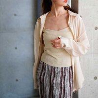 Sawa a la mode/サワアラモード Sawa a la mode ニットキャミ付きアンサンブルシアーシャツ/508281037