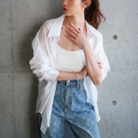 Sawa a la mode/サワアラモード Sawa a la mode ニットキャミ付きアンサンブルシアーシャツ/508281037