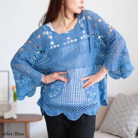 GOLD JAPAN/ゴールドジャパン GOLDJAPAN クロッシェ編みスカラップコットンニット/508281046