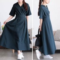 GOLD JAPAN/ゴールドジャパン GOLDJAPAN ウエストタックスキッパー襟ワンピース/508281048