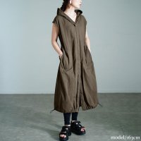 GOLD JAPAN/ゴールドジャパン GOLDJAPAN コットンパーカーノースリーブワンピース/508281057