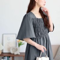 GOLD JAPAN/ゴールドジャパン GOLDJAPAN ストライプシャーリングフレアワンピース/508281067