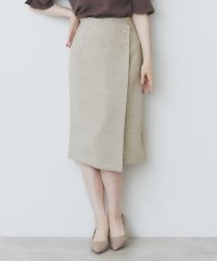 index/インデックス index 麻調釦ラップタイトスカート【洗濯機可・イージーアイロン】/508281217