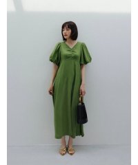 Te chichi/【松井愛莉着用】バルーンスリーブVネックワンピース/508281367