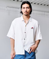 CavariA/キャバリア CavariA CONVERSE 刺繍入りポリツイル半袖オーバーシャツ/508281586