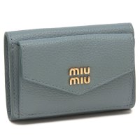 MIUMIU/ミュウミュウ Miu Miu 三つ折り財布 メタルロゴ ミニ財布 ブルー レディース MIU MIU 5MH021 ADT7 F0035/508281637