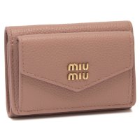 MIUMIU/ミュウミュウ Miu Miu 三つ折り財布 メタルロゴ ミニ財布 ピンク レディース MIU MIU 5MH021 ADT7 F0615/508281638