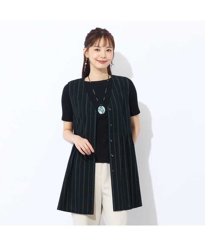 Liliane Burty ECLAT（Sサイズ） / リリアンビューティ エクラ 【Charme par Eclat】人気につき追加フリル衿　ウォッシャブルニット Charme par Eclat】ウォッシャブル両面起毛 センタープレス