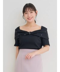 Re-J＆SUPURE/ビジュー付きリボンオフショルトップス/508281718