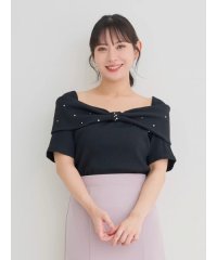 Re-J＆SUPURE/ビジュー付きリボンオフショルトップス/508281718
