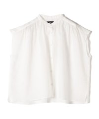 SHIPS WOMEN/SHIPS Primary Navy Label:〈手洗い可能〉ラミー フレンチ スリーブ ブラウス/508281727