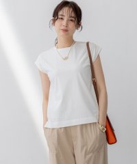 KUMIKYOKU（LARGE SIZE）/【接触冷感・UVケア】フレンチスリーブカットソー/508281807