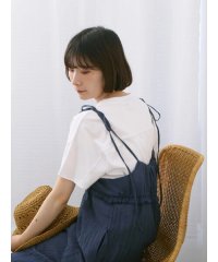 Samansa Mos2 blue/【USAコットン】アソートフレンチスリーブTシャツ/508281836