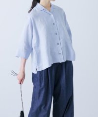 KAGURE/リネンオープンカラーシャツ/508282065