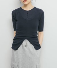 KBF/フロントボタンレイヤードニット/508282098