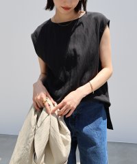 and　Me.../アンドミー andme リネンブレンド ノースリーブ トップス evernavy エバーネイビー/508282419