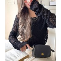 Classical Elf/クラシカルエルフ Classical Elf 大人の上品映えレースアイテム。袖ギャザーレーストップス（長袖）/508282455