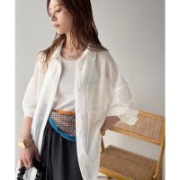 Classical Elf/クラシカルエルフ Classical Elf 「風が透き通る」。比翼デザイン胸ポケットスラブメッシュシャツ（長袖）/508282456