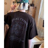 Classical Elf/クラシカルエルフ Classical Elf 《JaVaジャバコラボ》周りと差がつくアート感。綿100％タイ☆トロピカルフルーツ柄ビッグTシャツ/508282462