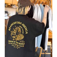 Classical Elf/クラシカルエルフ Classical Elf 《JaVaジャバコラボ》周りと差がつくアート感。綿100％ タイ☆トロピカルフルーツ柄ビッグTシャツ/508282465