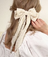 lus./ラスドット lus. ドビーシフォンビッグリボンバレッタ/508282623