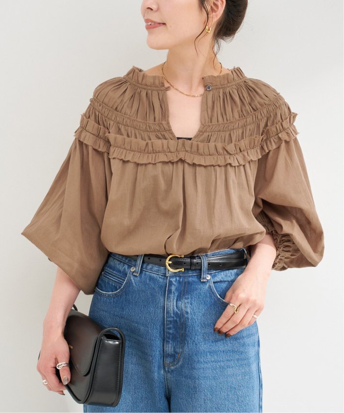 【B.C STOCK】ベーセーストック WビーバーコクーンW前スタンドコート WOOLICK ウインドシャットショートステンカラーコート（ステン