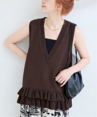 B.C STOCK/《予約》手洗い可 / 接触冷感 / ヘムダブルフリルVネックベスト/508282826