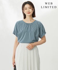 J.PRESS LADIES/【WEB限定カラーあり・洗える】ストライプジャージー フレンチスリーブ カットソー/508284046
