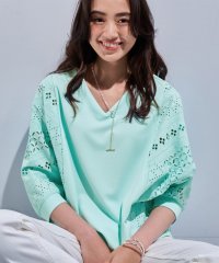 INDIVI/新色登場！【洗える／体型カバー】レースコンビトップス/508022842
