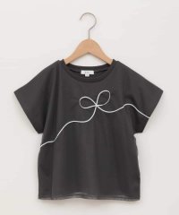 a.v.v(KID'S)/【接触冷感/ジメジメ対策】[100－160]リボンテープチュールドッキングTシャツ/508194797