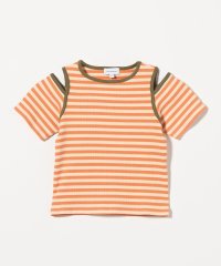 green label relaxing （Kids）/ボーダー 肩スリット Tシャツ / キッズ  100cm－130cm/508260116