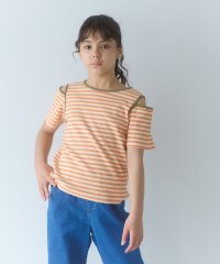 green label relaxing （Kids）/ボーダー 肩スリット Tシャツ / キッズ  140cm－160cm/508260126