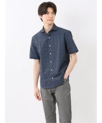 TAKA-Q/タカキュー TAKA－Q メッシュ 小花プリント カッタウェイ半袖シャツ/508280697