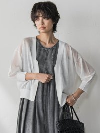 MAYSON GREY/メイソングレイ MAYSON GREY Vネックジップシアーカーディガン≪手洗い可能≫/508281562