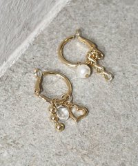 GOLDY/ゴールディ GOLDY ハートフープイヤリング パール 2250401/508281572