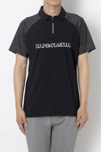 LUXEAKMPLUS/リュクスエイケイエムプラス LUXEAKMPLUS ゴルフ 配色ハーフジップ半袖ポロシャツ マルタミボンド/508283423