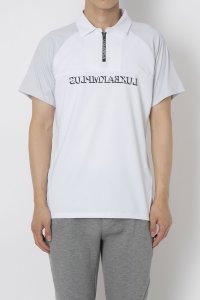 LUXEAKMPLUS/リュクスエイケイエムプラス LUXEAKMPLUS ゴルフ 配色ハーフジップ半袖ポロシャツ マルタミボンド/508283423