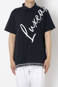 LUXEAKMPLUS/リュクスエイケイエムプラス LUXEAKMPLUS ゴルフ カーシブロゴ 半袖ポロシャツ(吸水速乾 / UVカット) マルタミボンド/508283429