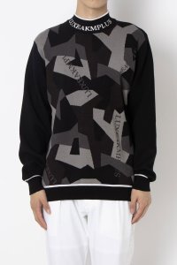 LUXEAKMPLUS/リュクスエイケイエムプラス LUXEAKMPLUS ゴルフ カモ柄モックネックニット マルタミボンド/508283435
