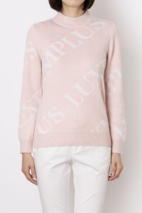 LUXEAKMPLUS/リュクスエイケイエムプラス LUXEAKMPLUS ゴルフ 総柄ロゴモックネックニット マルタミボンド/508283438