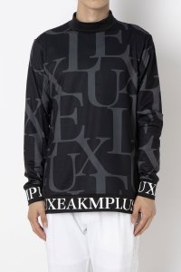 LUXEAKMPLUS/リュクスエイケイエムプラス LUXEAKMPLUS ゴルフ 裾ロゴ総柄モックネックTシャツ マルタミボンド/508283458