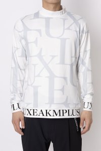 LUXEAKMPLUS/リュクスエイケイエムプラス LUXEAKMPLUS ゴルフ 裾ロゴ総柄モックネックTシャツ マルタミボンド/508283458