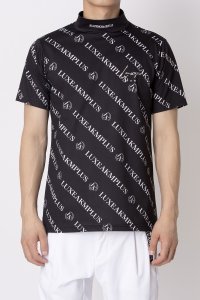 LUXEAKMPLUS/リュクスエイケイエムプラス LUXEAKMPLUS ゴルフ 総柄ロゴ半袖モックネックTシャツ マルタミボンド/508283462