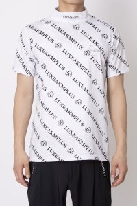 LUXEAKMPLUS/リュクスエイケイエムプラス LUXEAKMPLUS ゴルフ 総柄ロゴ半袖モックネックTシャツ マルタミボンド/508283462
