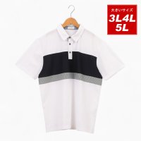 marukawa shonan/マルカワ MARUKAWA 大きいサイズ 3L 4L 5L カットサッカー地 切替ポロシャツ メンズ 半袖/508283699